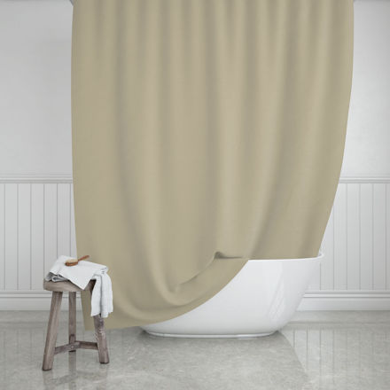 Picture of BATHROOM CURTAIN WATER RESISTANT POLYESTER 180x200cm BEIGE