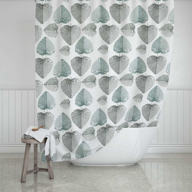 Picture of BATHROOM CURTAIN WATER RESISTANT POLYESTER 180x200cm HEART