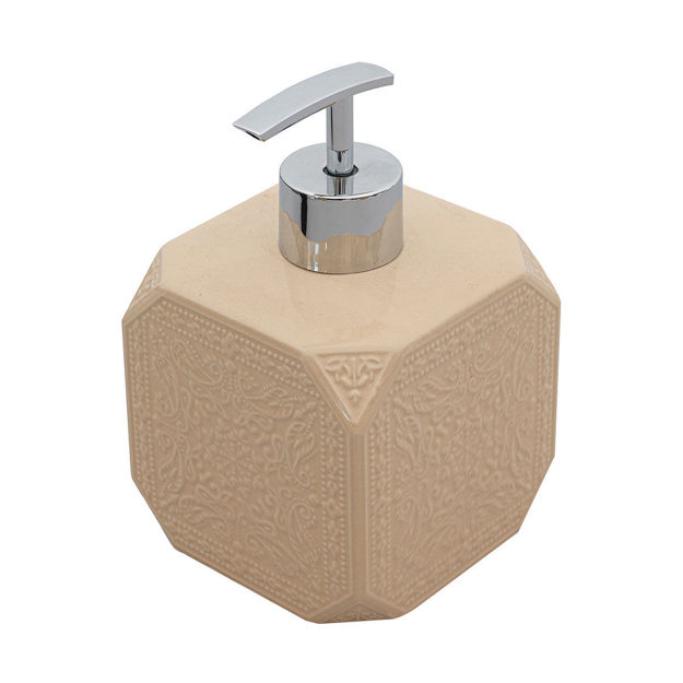 Picture of SOAP DISPENSER FENG SHUI STONEWARE 460ml BEIGE