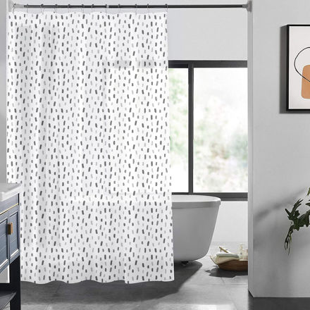 Picture of BATHROOM CURTAIN WATER RESISTANT PEVA 180x180cm DROPS
