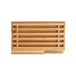 Picture of CUTTING BOARD BAMBOO ESSENTIALS 35.5x22x3.5cm WITH BREAD KNIFE