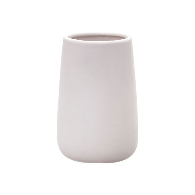 Picture of TOOTHBRUSH HOLDER BAMBOO PORCELAIN WHITE
