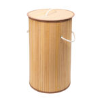 Picture of LAUNDRY BASKET BAMBOO ESSENTIALS FOLDABLE 57lt ROUND 