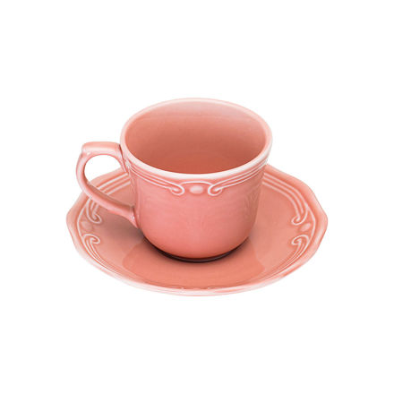 Picture of COFFEE CUP ATHÉNÉE PORCELAIN EMBOSSED 100ml ROSE
