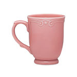 Picture of COFFEE MUG ATHÉNÉE PORCELAIN EMBOSSED 340ml  ROSE