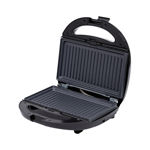 Picture of GRILL TOASTER BLACK & INOX 2-SLICE 850w WITH NON-STICK DETACHABLE PLATES 