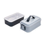 Picture of LUNCH BOX 2-TIER STAINLESS STEEL 1.4lt GREY WITH ISOTHERMIC BAG