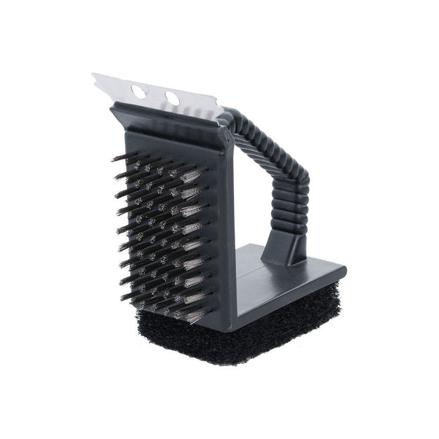 Picture of GRILL BRUSH WITH STAINLESS STEEL BRISTLES SCRUBBER & SCRAPER