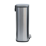 Picture of KITCHEN TRASH CAN SOFT CLOSE OVAL 30lt MATTE INOX