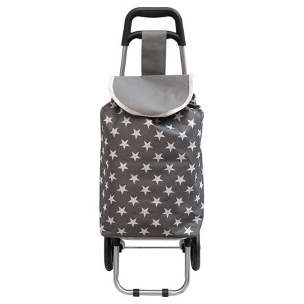 Picture of SHOPPING TROLLEY STARS FABRIC 24lt GREY