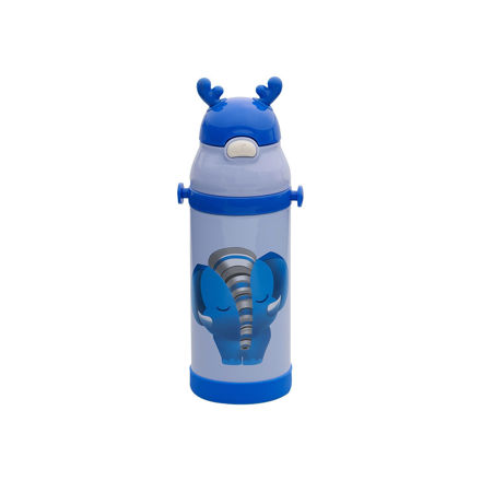 Picture of ISOTHERMAL KIDS BOTTLE ANIMALS STAINLESS STEEL 350ml ELEPHANT BLUE