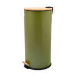 Picture of KITCHEN TRASH CAN SOFT CLOSE BAMBOO ESSENTIALS 30lt OLIVE 
