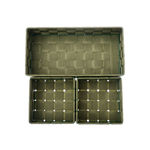 Picture of STORAGE BASKET OLIVE SERIES 26x13x9cm 3pc.  OLIVE GREEN