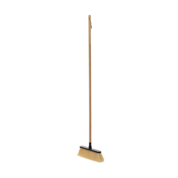 Picture of BROOM WITH HANDLE BAMBOO ESSENTIALS BLACK 