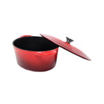 Picture of CASSEROLE DISH CAST IRON 30cm WITH ENAMEL COATING RED