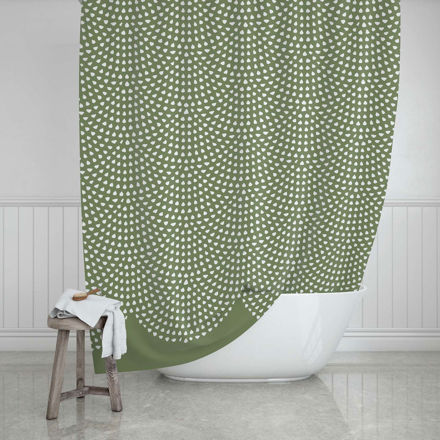 Picture of BATHROOM CURTAIN WATER RESISTANT OLIVE SERIES POLYESTER 180x200cm ΛΑΔΙ