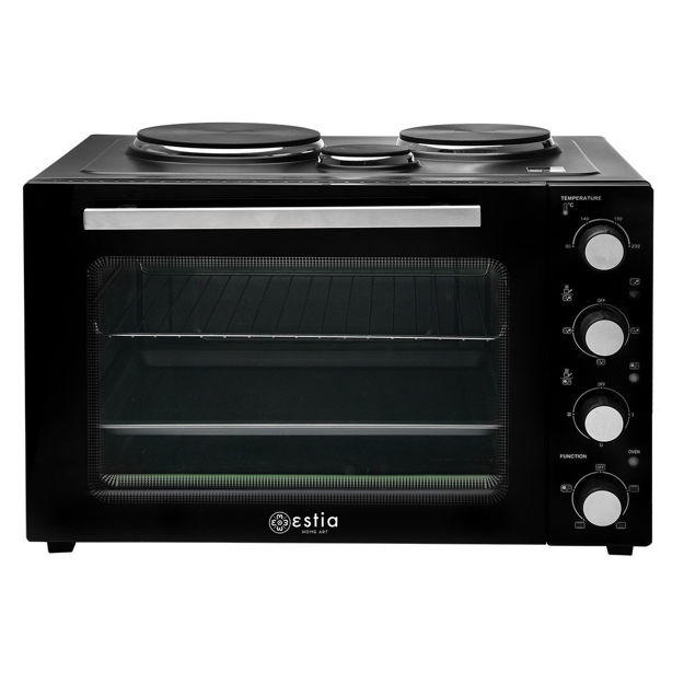 Picture of ELECTRIC KITCHEN OVEN COMPACT COOKER 3250W 48lt WITH 3 HOT PLATES & FAN