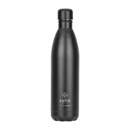 Picture of INSULATED BOTTLE FLASK LITE SAVE THE AEGEAN 750ml MIDNIGHT BLACK