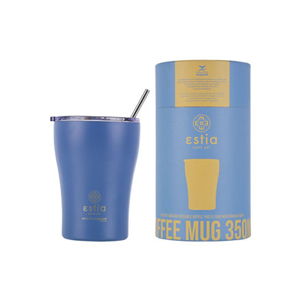 Picture of INSULATED COFFEE MUG SAVE THE AEGEAN 350ml DENIM BLUE