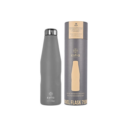 Picture of INSULATED BOTTLE TRAVEL FLASK SAVE THE AEGEAN 750ml FJORD GREY
