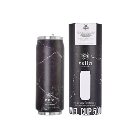 Picture of INSULATED TRAVEL CUP SAVE THE AEGEAN 500ml PENTELICA BLACK