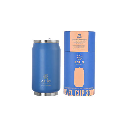 Picture of INSULATED TRAVEL CUP SAVE THE AEGEAN  300ml DENIM BLUE