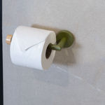Picture of WALL MOUNTED PAPER HOLDER OLIVE SERIES METALLIC/BAMBOO OLIVE