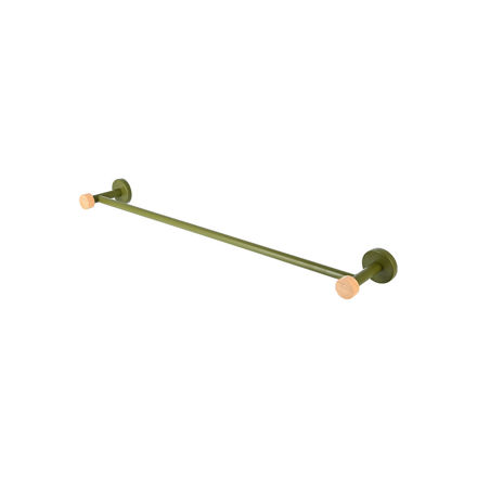 Picture of WALL MOUNTED PAPER HOLDER OLISE SERIES/BAMBOO SINGLE METALLIC 9x65.4x5.2 OLIVE GREEN