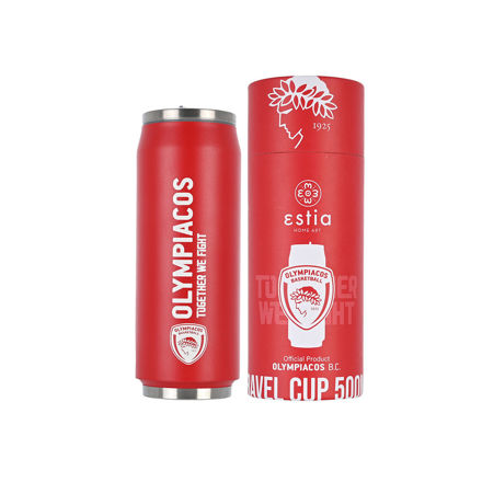 Picture of INSULATED BOTTLE TRAVEL CUP OLYMPIACOS BASKETBALL EDITION500ml